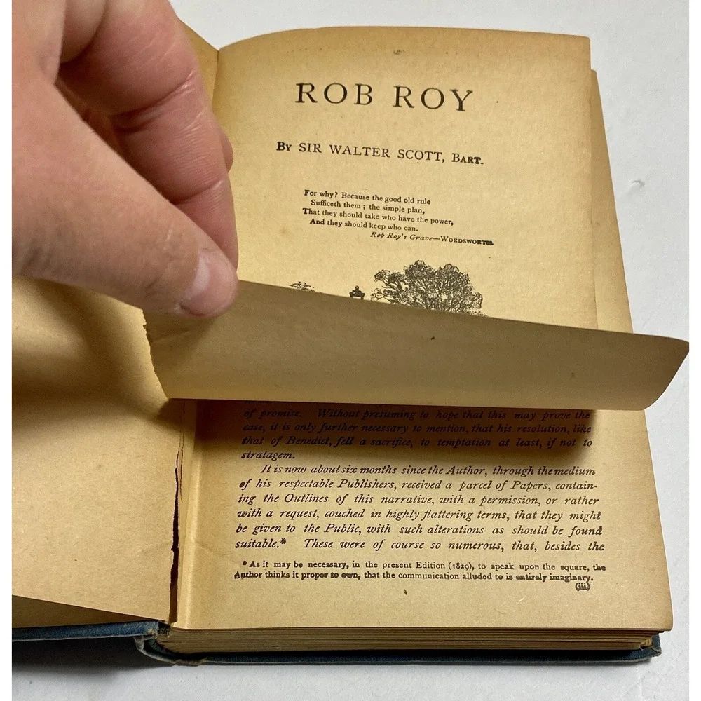 The New Columbus Series Antique Hardcover Book Rob Roy Sir Walter Scott